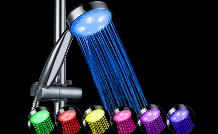 7 Colors Color LED Lights Shower